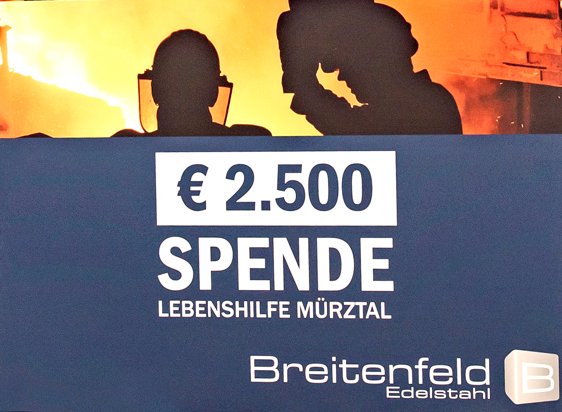 Read more about the article 2.500,00 Euro Spende an die Lebenshilfe Mürztal